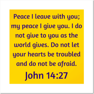 Bible Verse John 14:27 Posters and Art